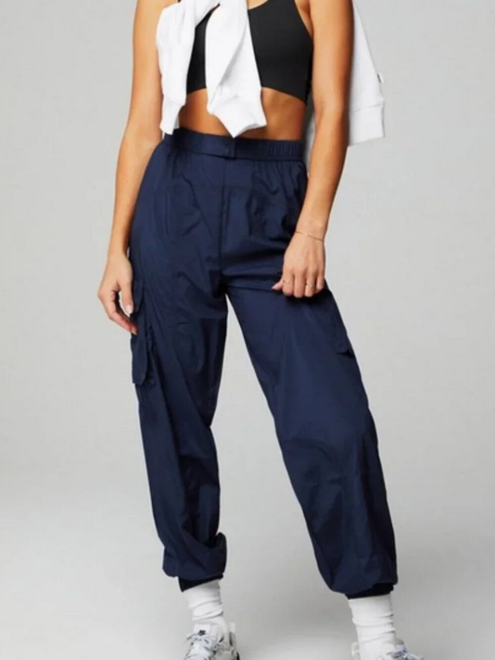New Fabletics Cargo Jogger Pants Navy BLue
